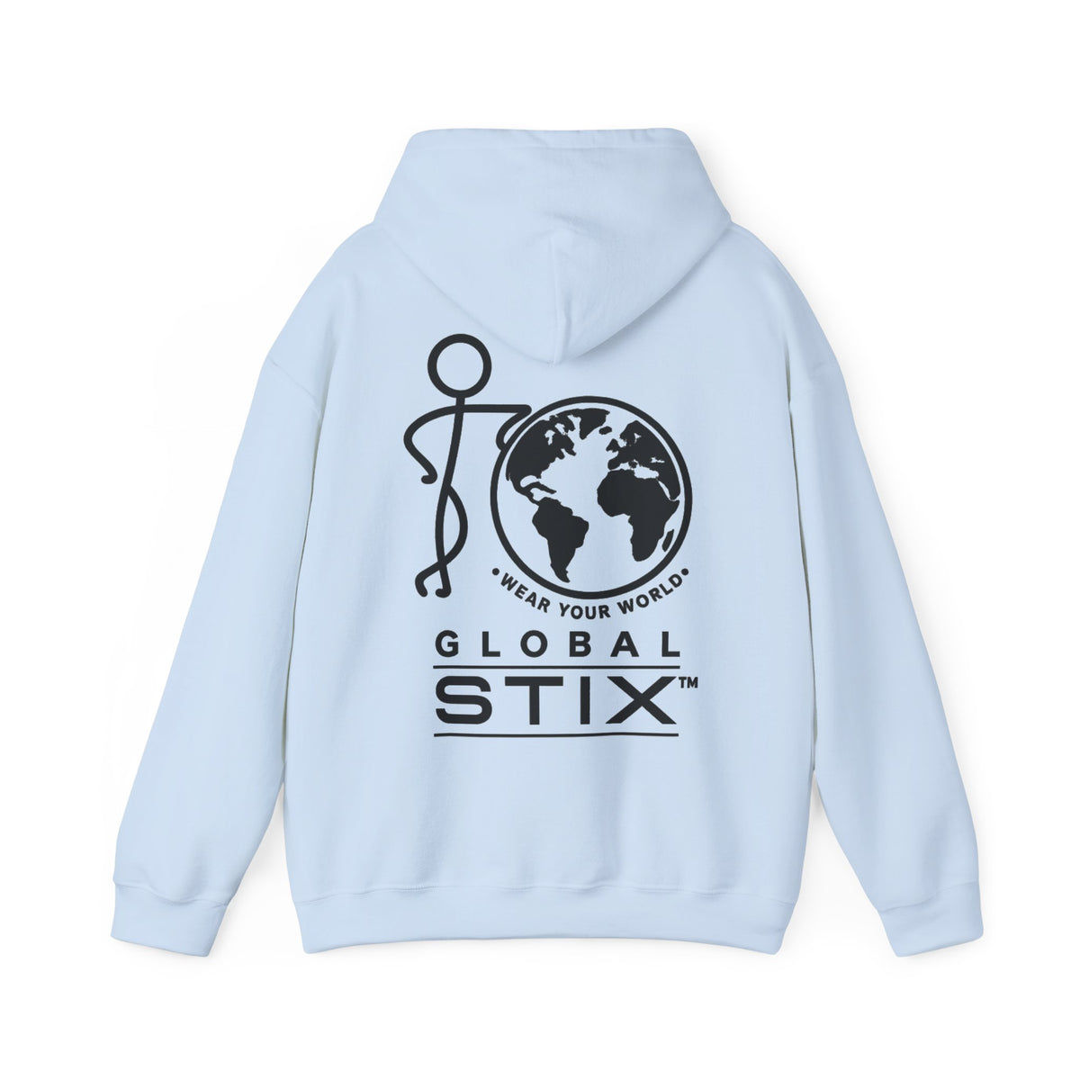 Global Stix Hoodie — Earth Logo Graphic Hooded Sweatshirt