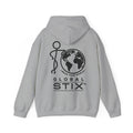 Global Stix Hoodie — Earth Logo Graphic Hooded Sweatshirt