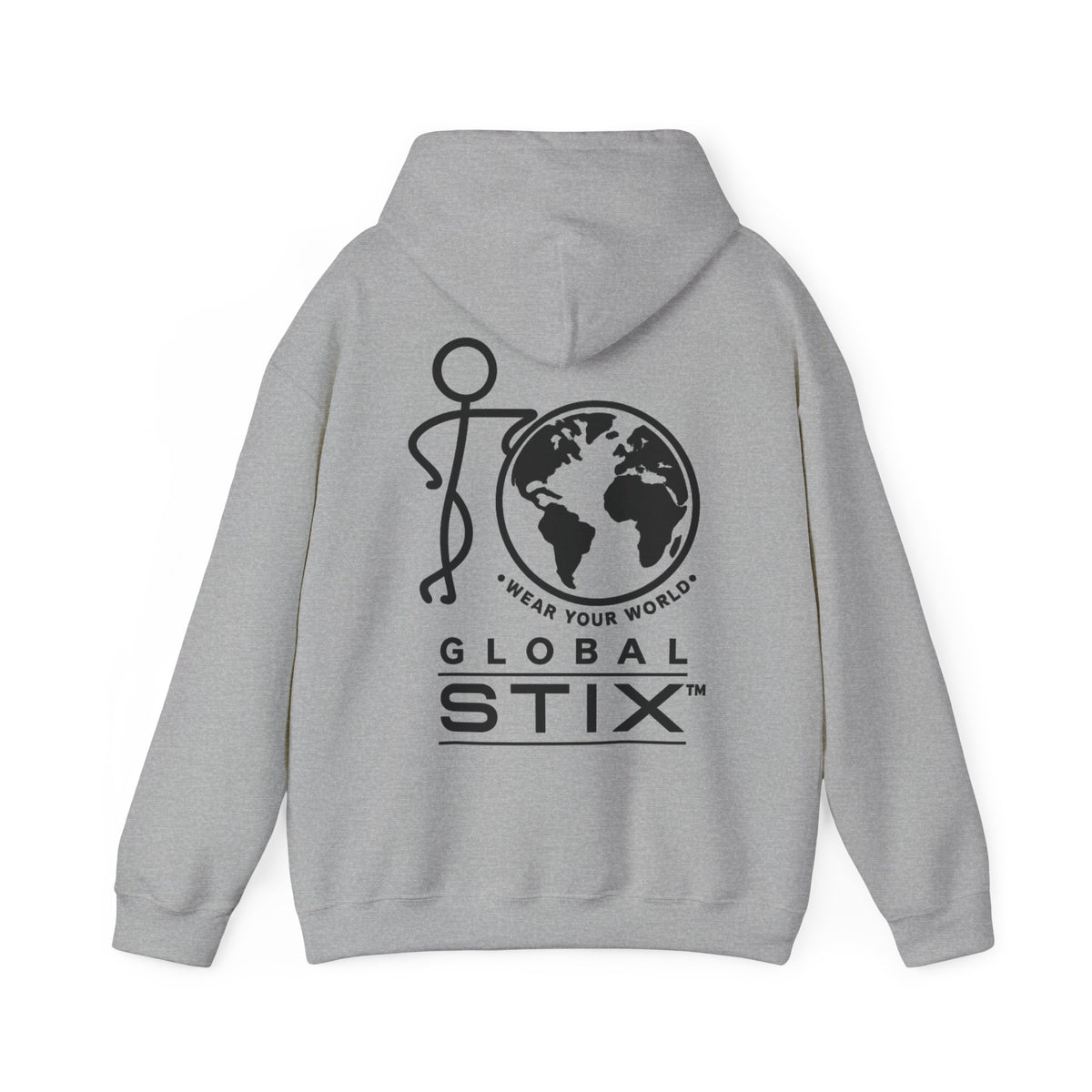 Global Stix Hoodie — Earth Logo Graphic Hooded Sweatshirt