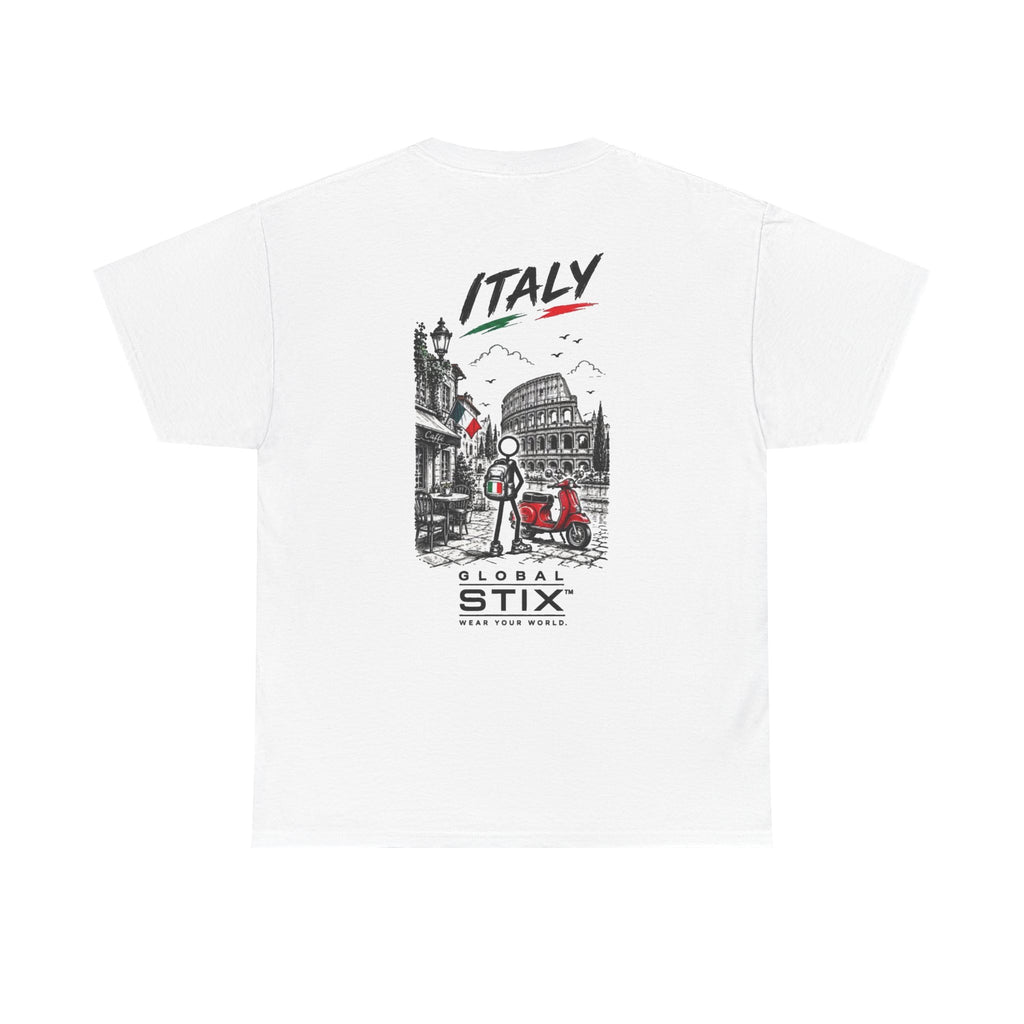 Italy Scooter Graphic Tee — Vintage Rome Vespa Travel T-Shirt
