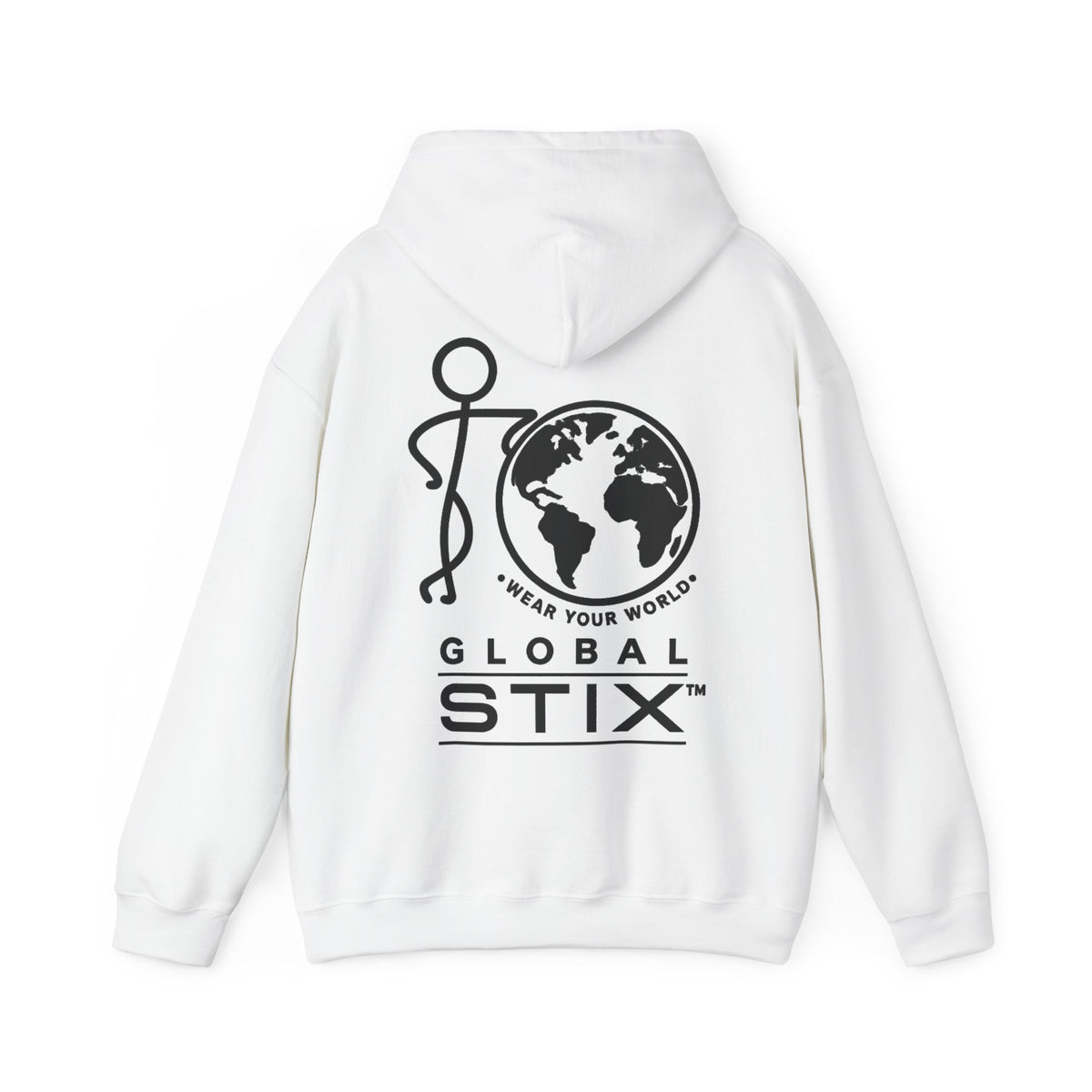 Global Stix Hoodie — Earth Logo Graphic Hooded Sweatshirt